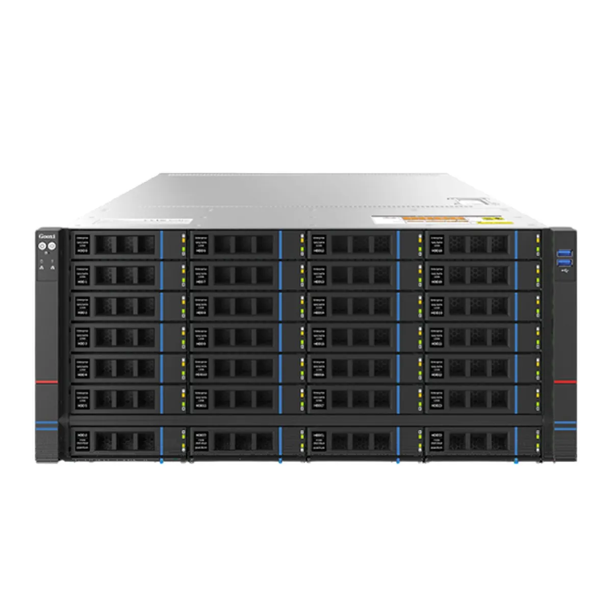 Серверная платформа Gooxi SR401-D24RE-G2, 4U, 24 отсека, AMD 9004, 2×1600 Вт