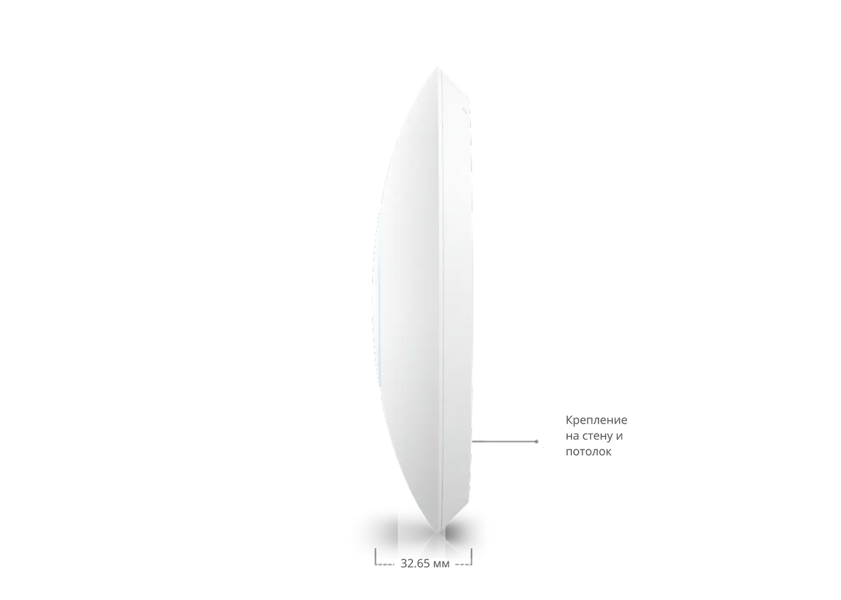 Точка доступа Ubiquiti U6-PLUS (U6+), Wi-Fi 6, 2,4/5 ГГц, PoE, фото 2