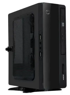 Корпус Powerman EQ101BK, Slim Desktop, Mini-ITX, БП 200 Вт, 2×USB 3.0, фото 2