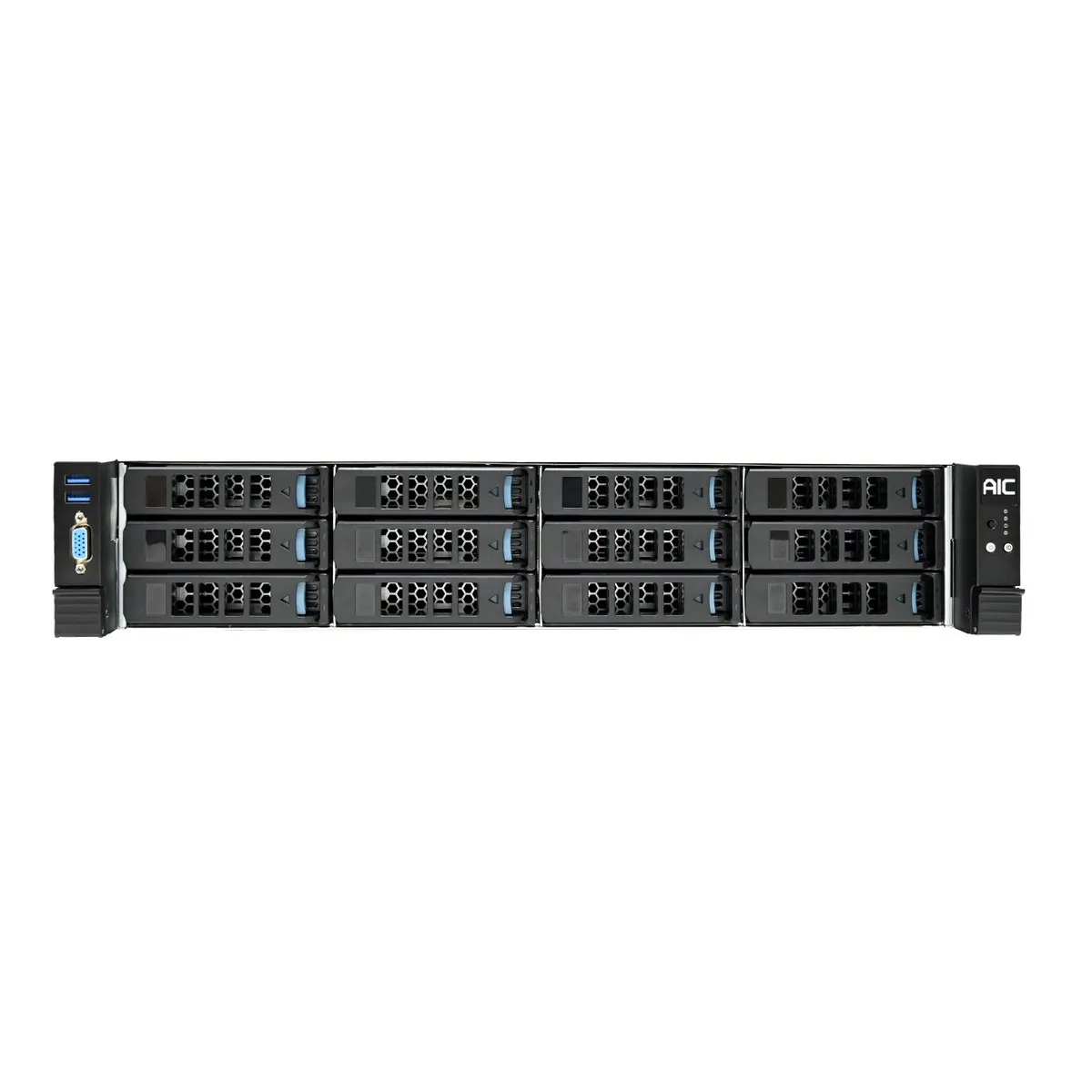 Серверная платформа AIC XP1-S202VA02, 2U, 12× NVMe, 2× Xeon SP, 1600 Вт