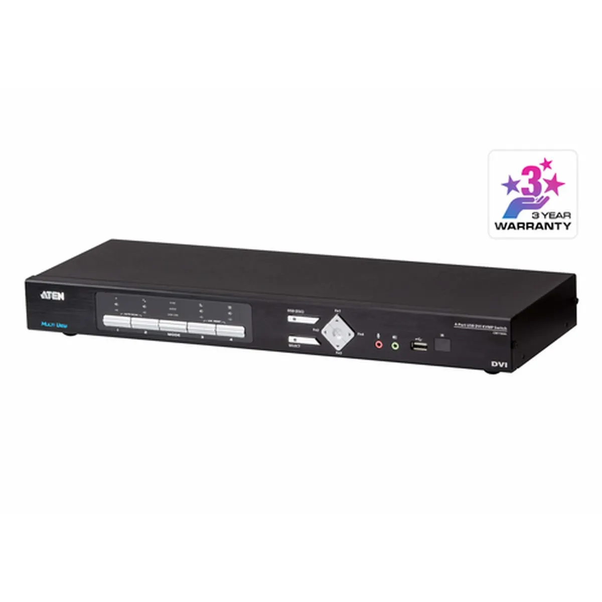 KVM-переключатель Aten CM1164A-AT-G, 4 порта USB/DVI, 1920×1200, 1U