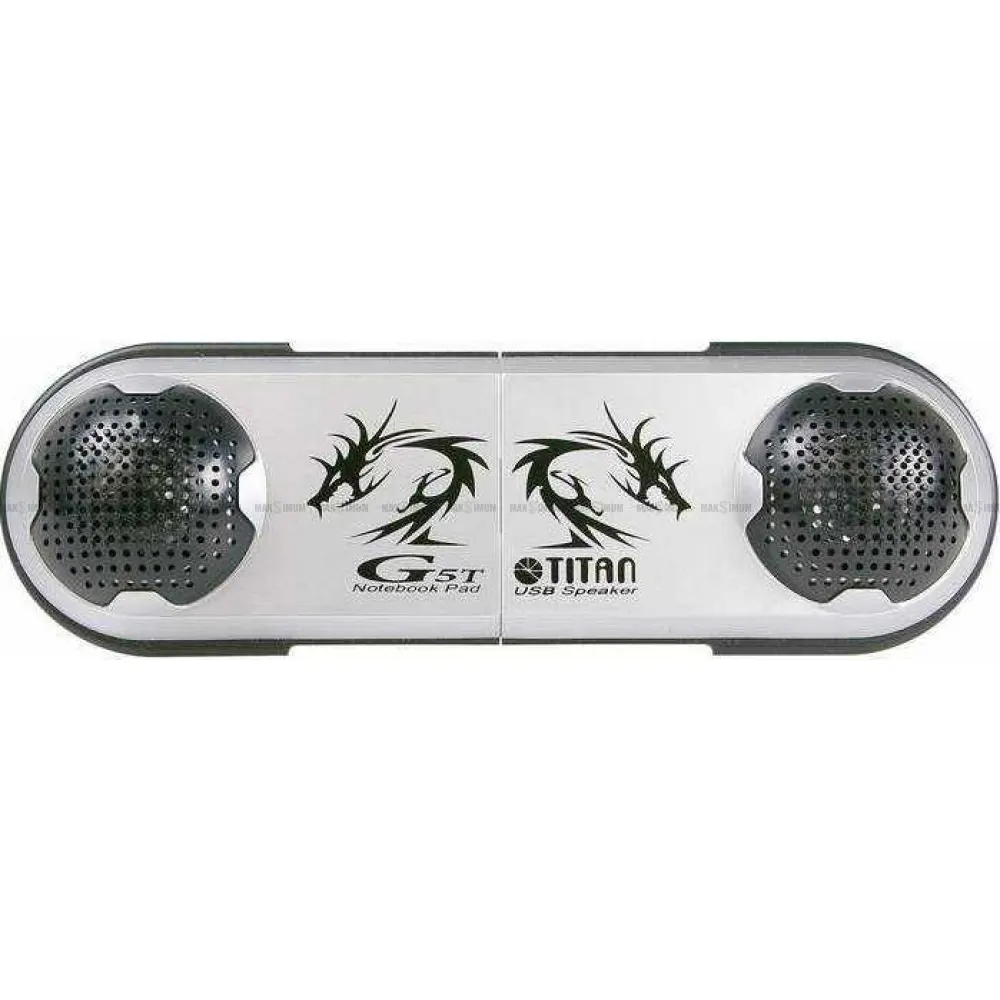 Подставка с охлаждением для ноутбука Titan TTC-G5T, раздвижная, 2 динамика, USB, фото 2