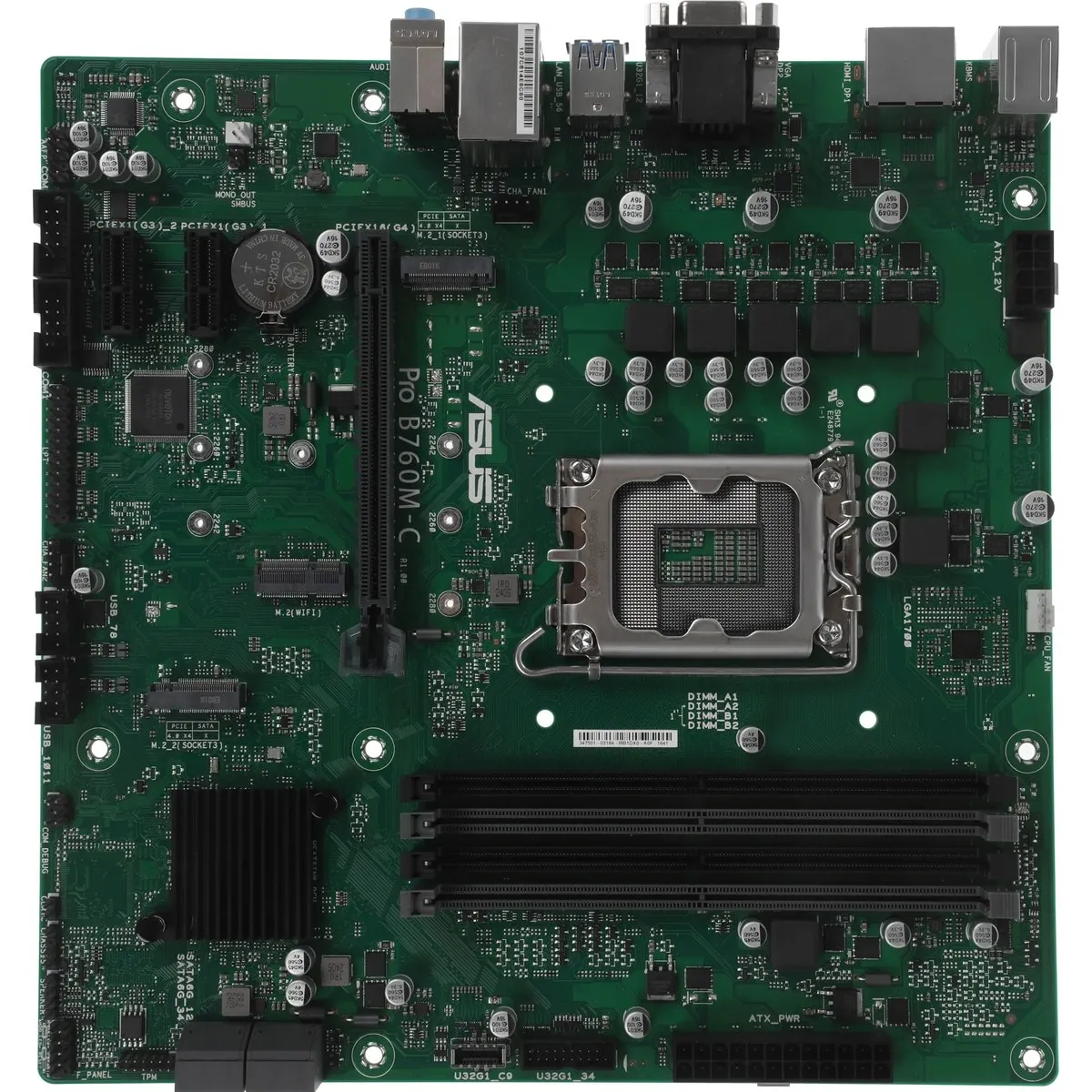 Материнская плата ASUS PRO B760M-C-CSM, LGA 1700, B760, 4×DDR5, mATX