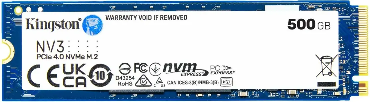 SSD Kingston NV3 SNV3S/500G, 500 ГБ, M.2 2280, NVMe PCIe 4.0 x4, фото 2