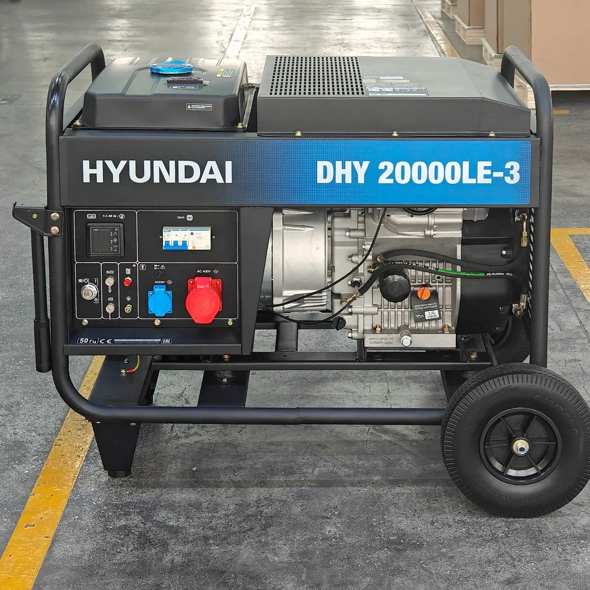 Генератор Hyundai DHY 20000LE-3, 15кВт, 380В, 4-тактный, фото 2