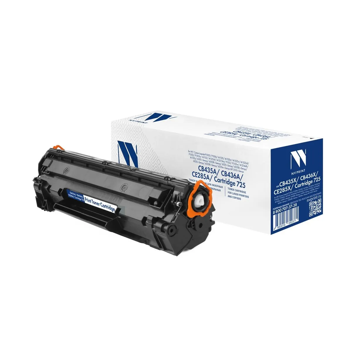 Тонер-картридж NV Print NV-CB435A/436A/285/725, чёрный, 2000 страниц, для HP/Canon