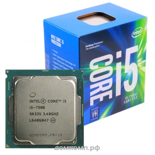 Процессор Intel Core i5-7500, LGA 1151, 4 ядра, 3.4 ГГц, 65 Вт, фото 2