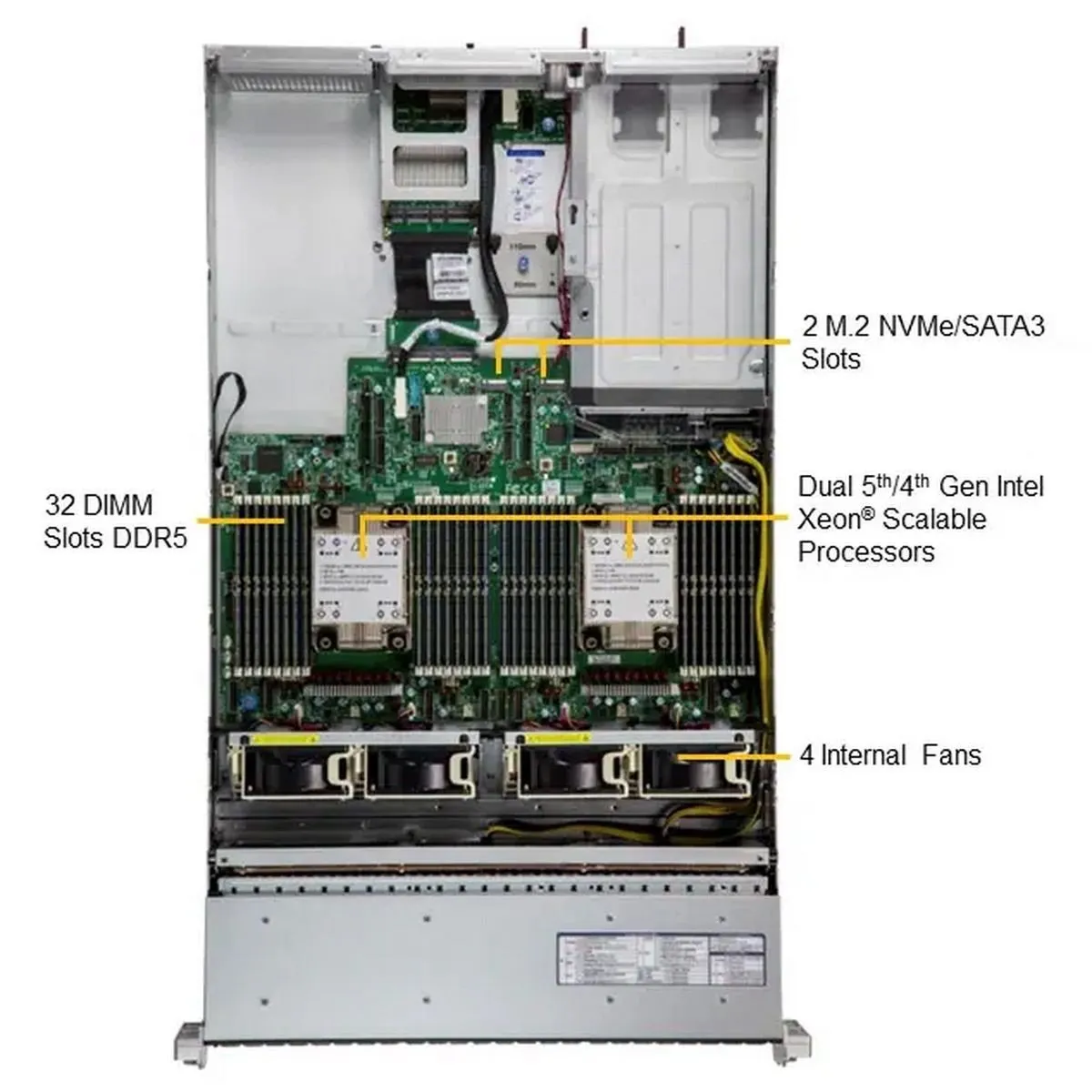 Серверная платформа Supermicro SYS-221H-TN24R, 2U, 24×2.5" NVMe/SAS/SATA, фото 2