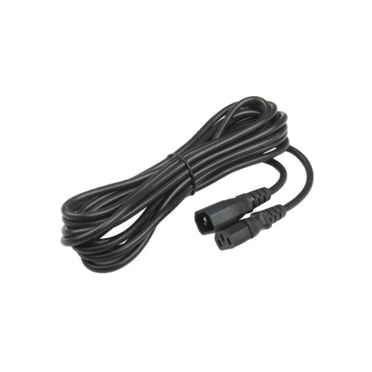 Кабель питания Hyperline PWC-IEC13A-IEC14-5.0-BK, IEC 320 C13 угловой — C14, 10 А, 250 В, 5 м, чёрный
