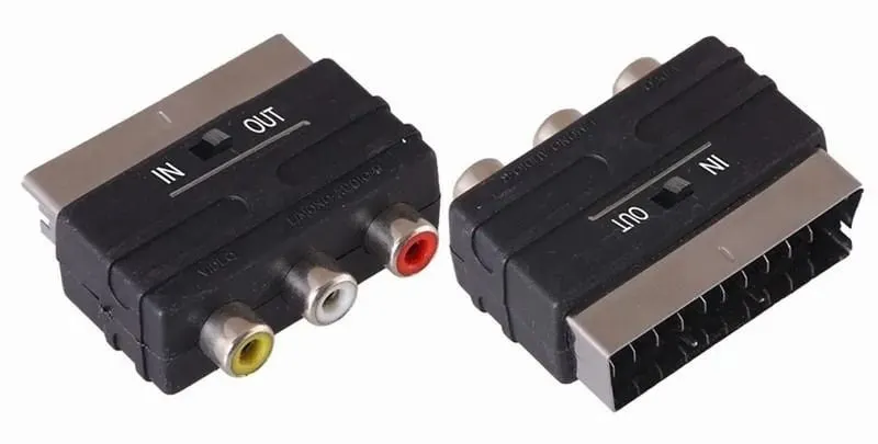Адаптер Pro Legend PL1129, SCART — 3xRCA, с переключателем INPUT/OUTPUT, фото 2