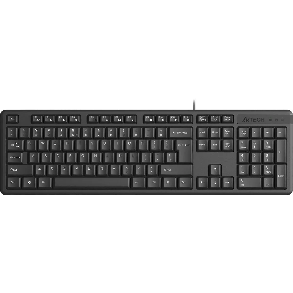 Клавиатура A4Tech KR-3, проводная USB, 104 клавиши, русская раскладка