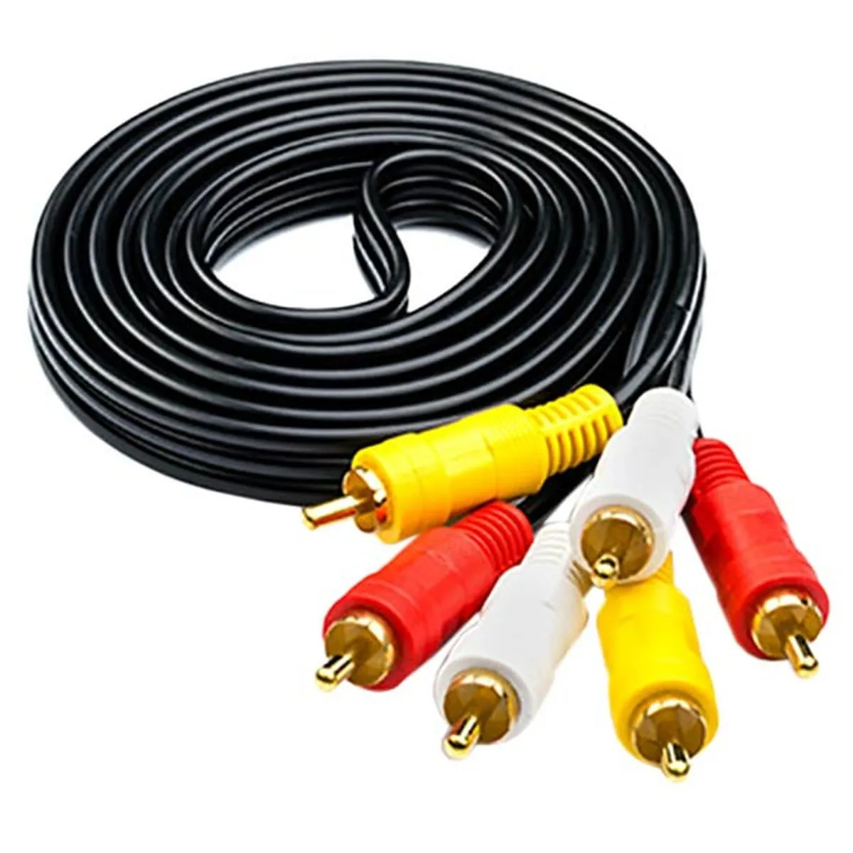 Шнур 3RCA - 3RCA, видео-стерео-аудио, 1.8м