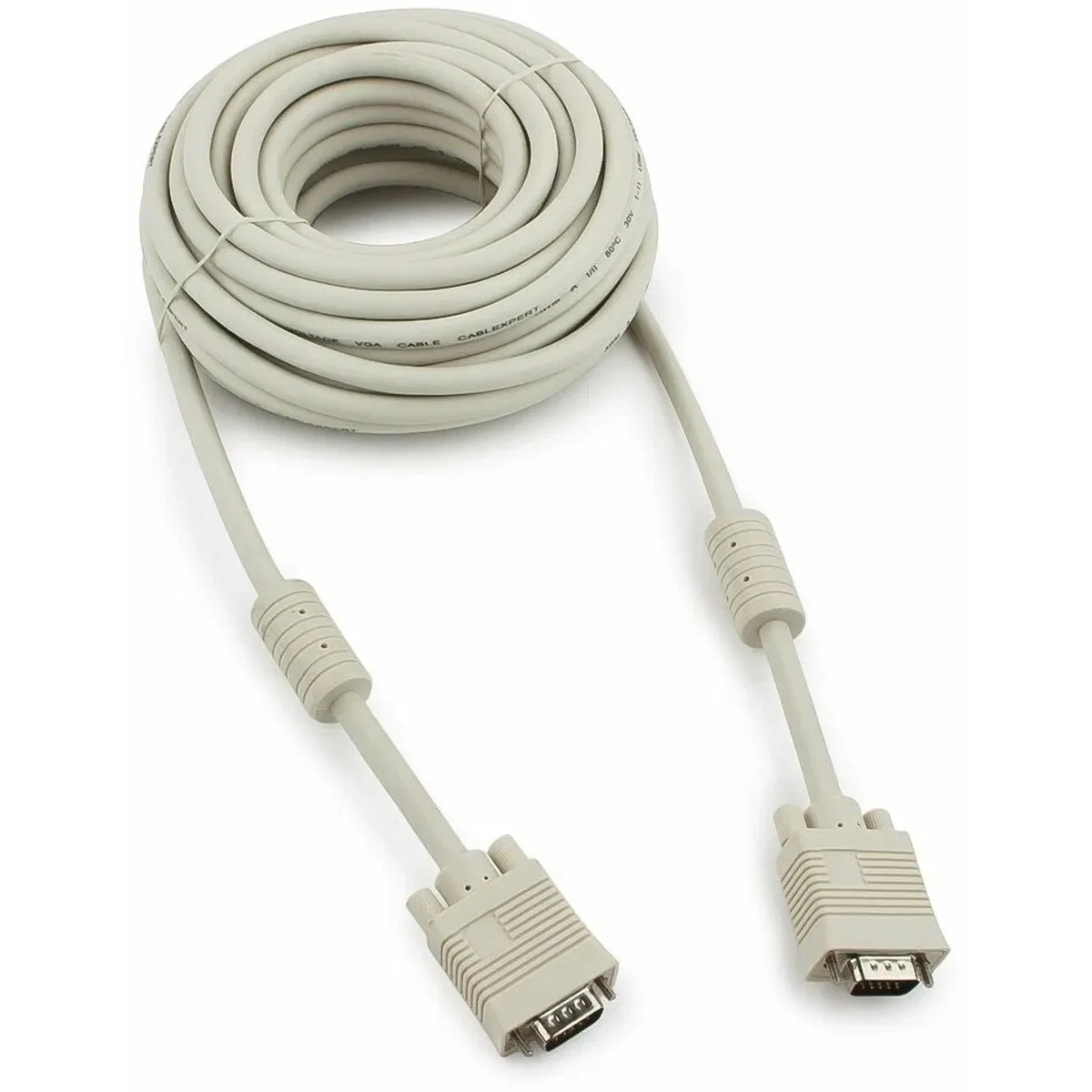 Кабель VGA VCOM VVG6460-10M, 15M-15F, 10 м, 2 ферритовых фильтра