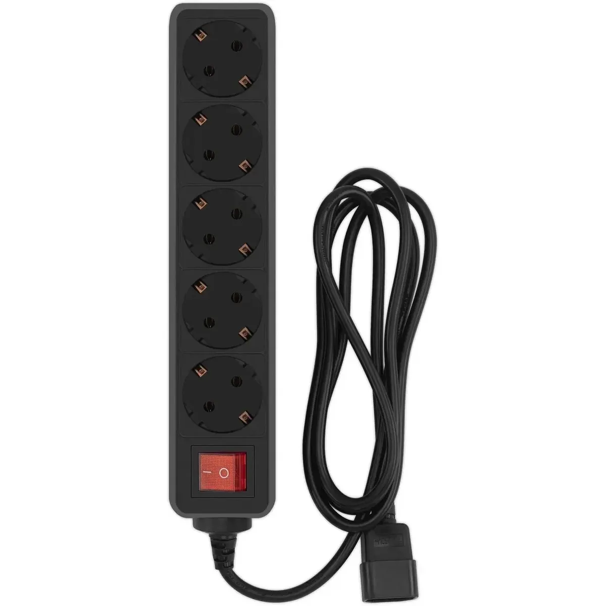Сетевой фильтр PC PET AP01006-1.8-BK, 5 розеток EURO/RUS, кабель 1,8 м