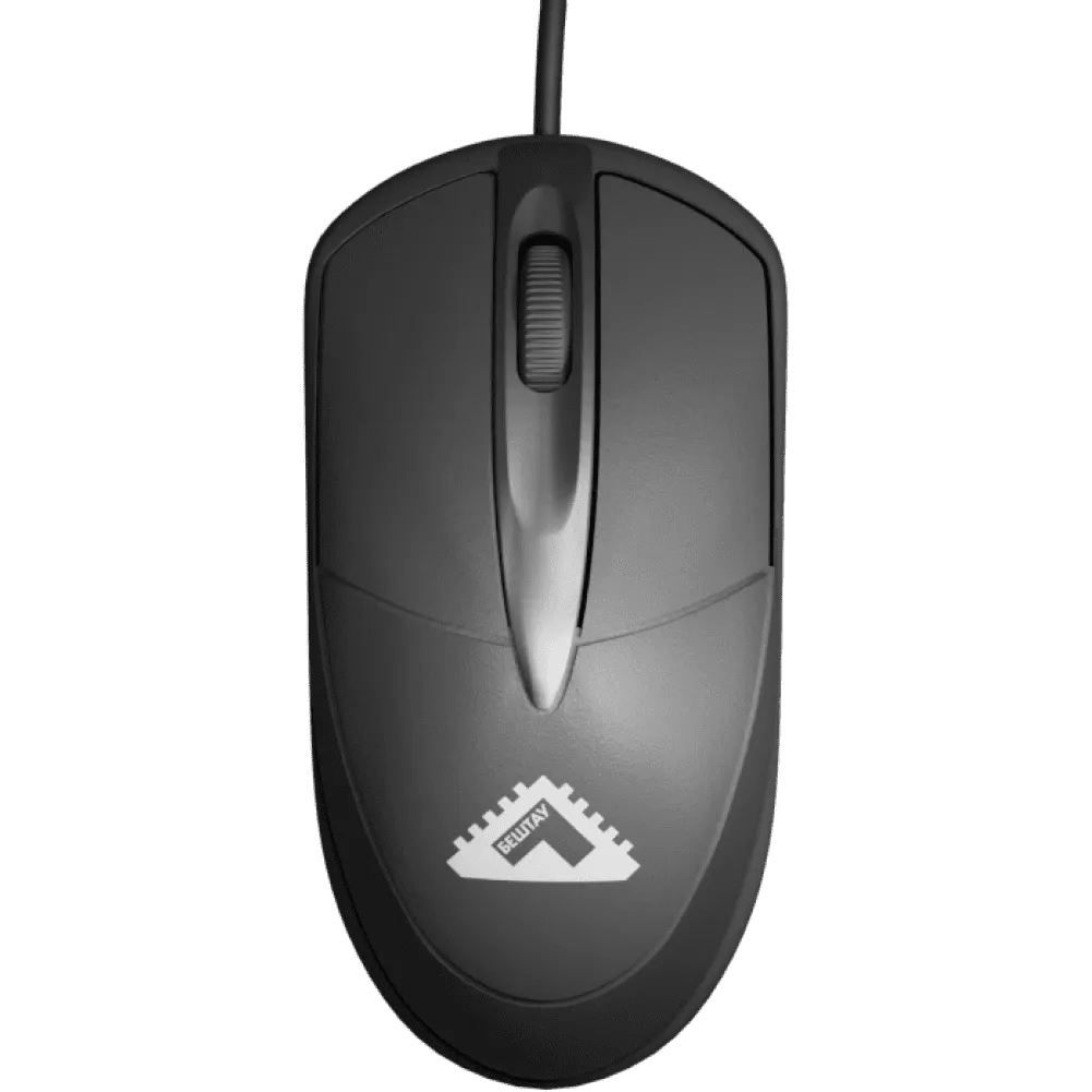 Мышь БЕШТАУ М100РУ M100PY/TB, проводная, USB, 1200 DPI, чёрная, фото 2