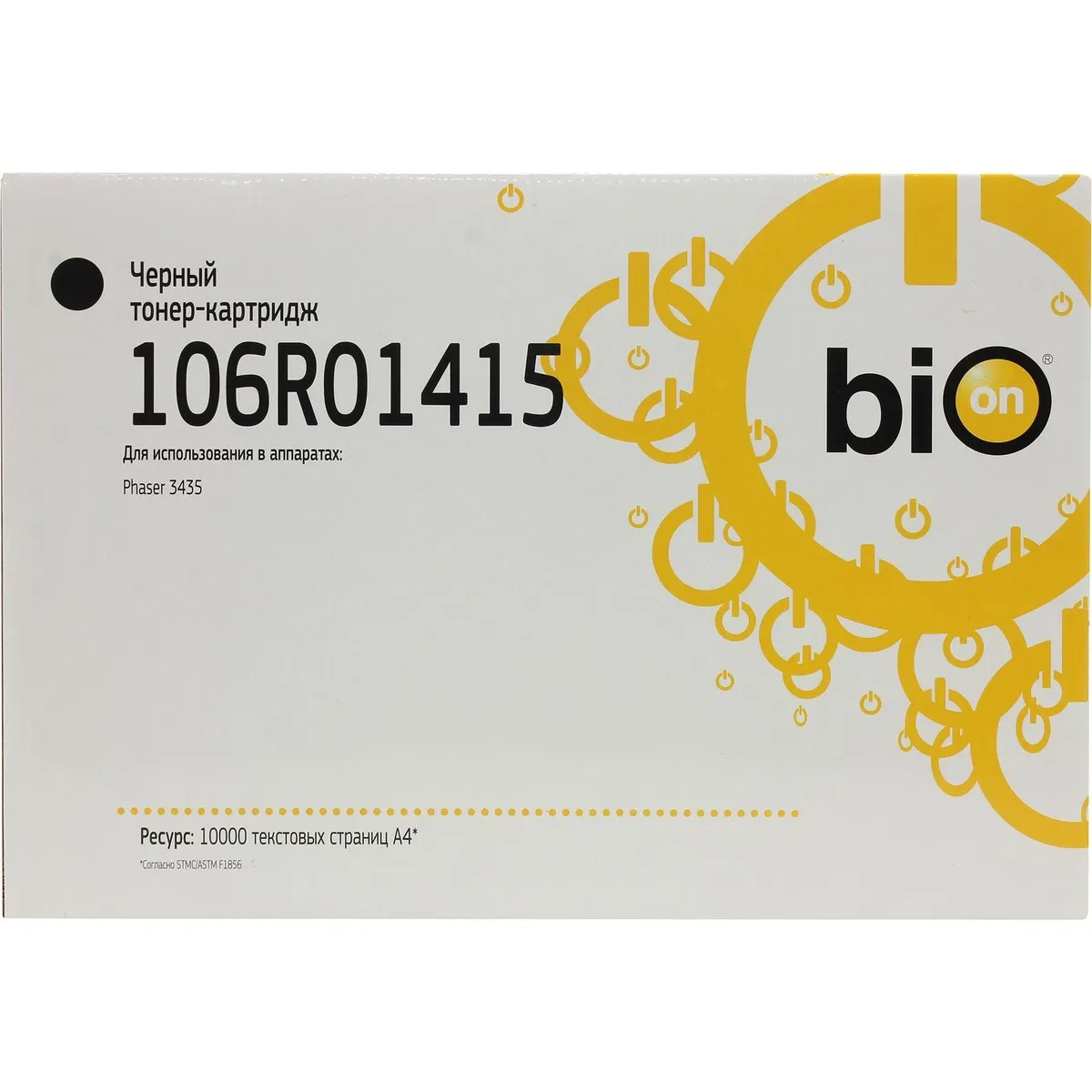 Тонерный картридж Bion BN-106R01415, чёрный, 10000 листов, аналог 106R01415