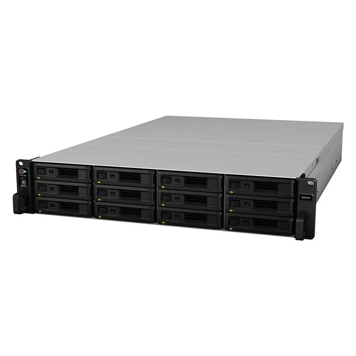 СХД Synology RS3618XS, 2U 12 отсеков SATA, Xeon D-1521, 8 ГБ DDR4, 4x1GbE