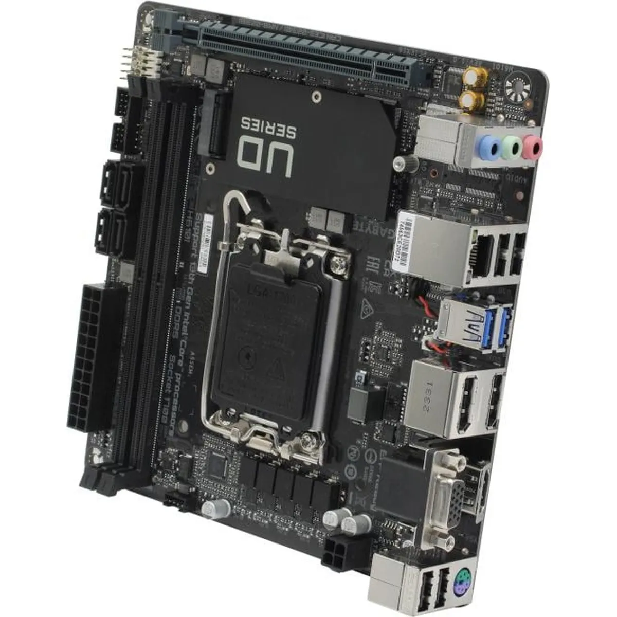 Материнская плата Gigabyte H610I, LGA1700, Intel H610, 2×DDR5, mini-ITX