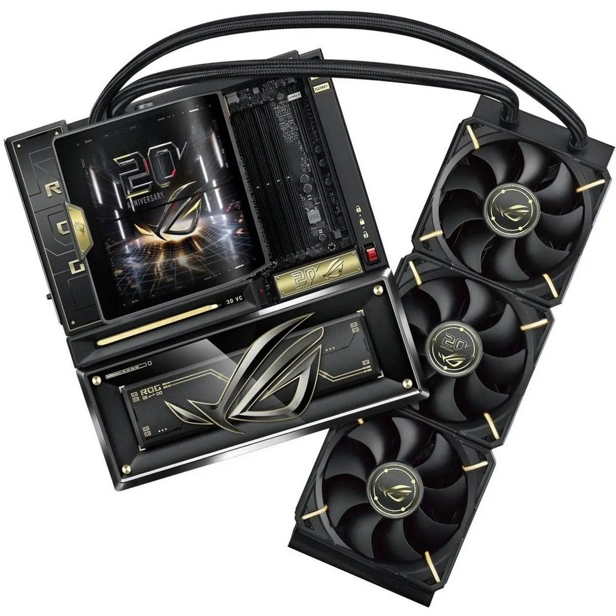 Материнская плата ASUS ROG CROSSHAIR X870E EDITION 20, AM5, AMD X870E, 4xDDR5, 4xSATA 6Gb/s, 5xM.2, 2xPCIe 5.0 x16, 2xUSB4 Type-C, 6xUSB Type-C, 8xUSB Type-A, 2x3.5 мм, 7.1, 2x10Gb LAN, E-ATX