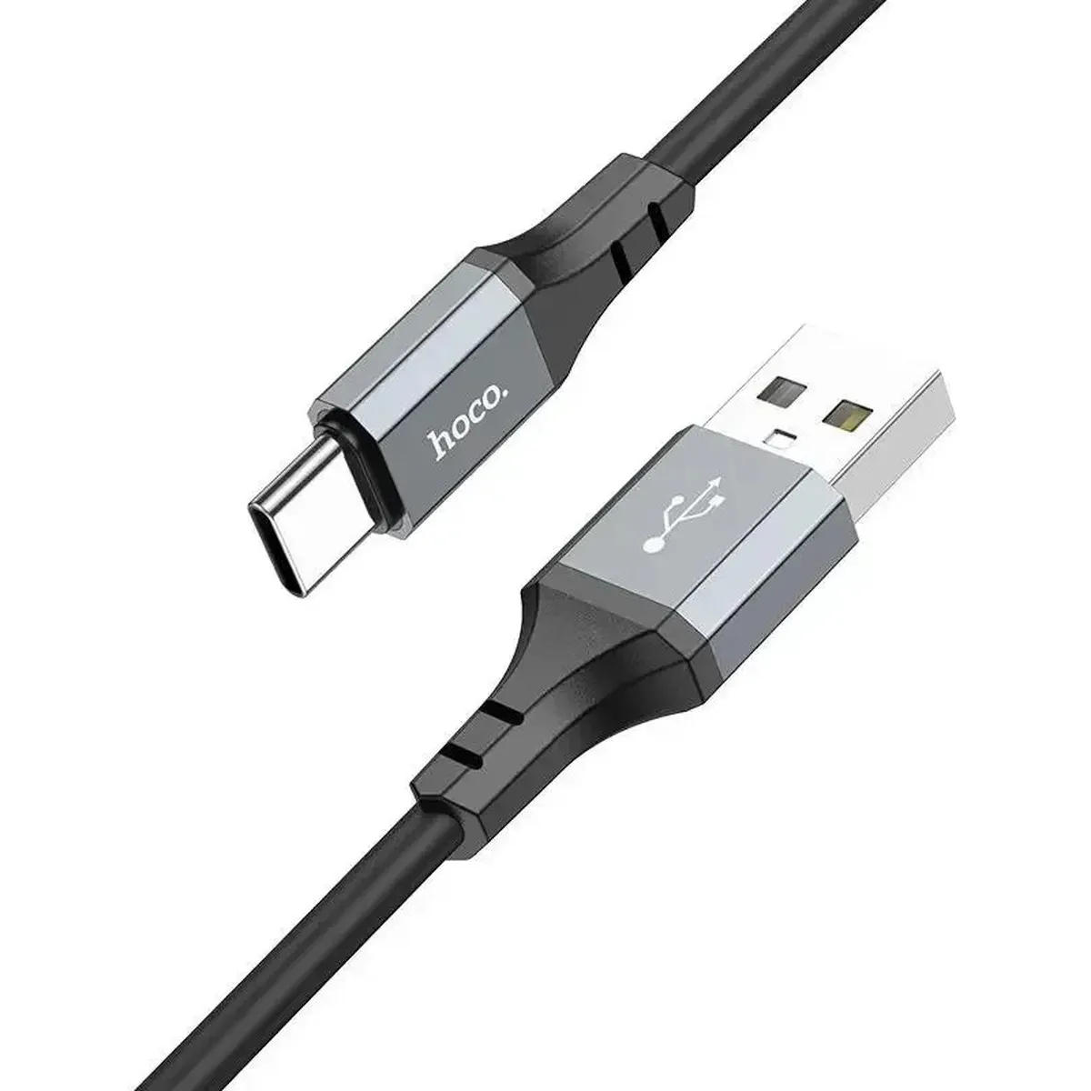 Кабель Hoco Spear X86, USB Type-C — USB Type-C, 1 м, 3 А, USB 2.0, чёрный