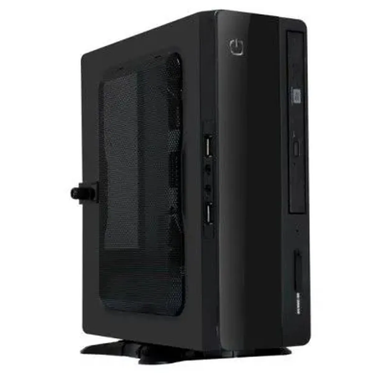 Корпус Powerman EQ101BK, Slim Desktop, Mini-ITX, БП 200 Вт, 2×USB 3.0