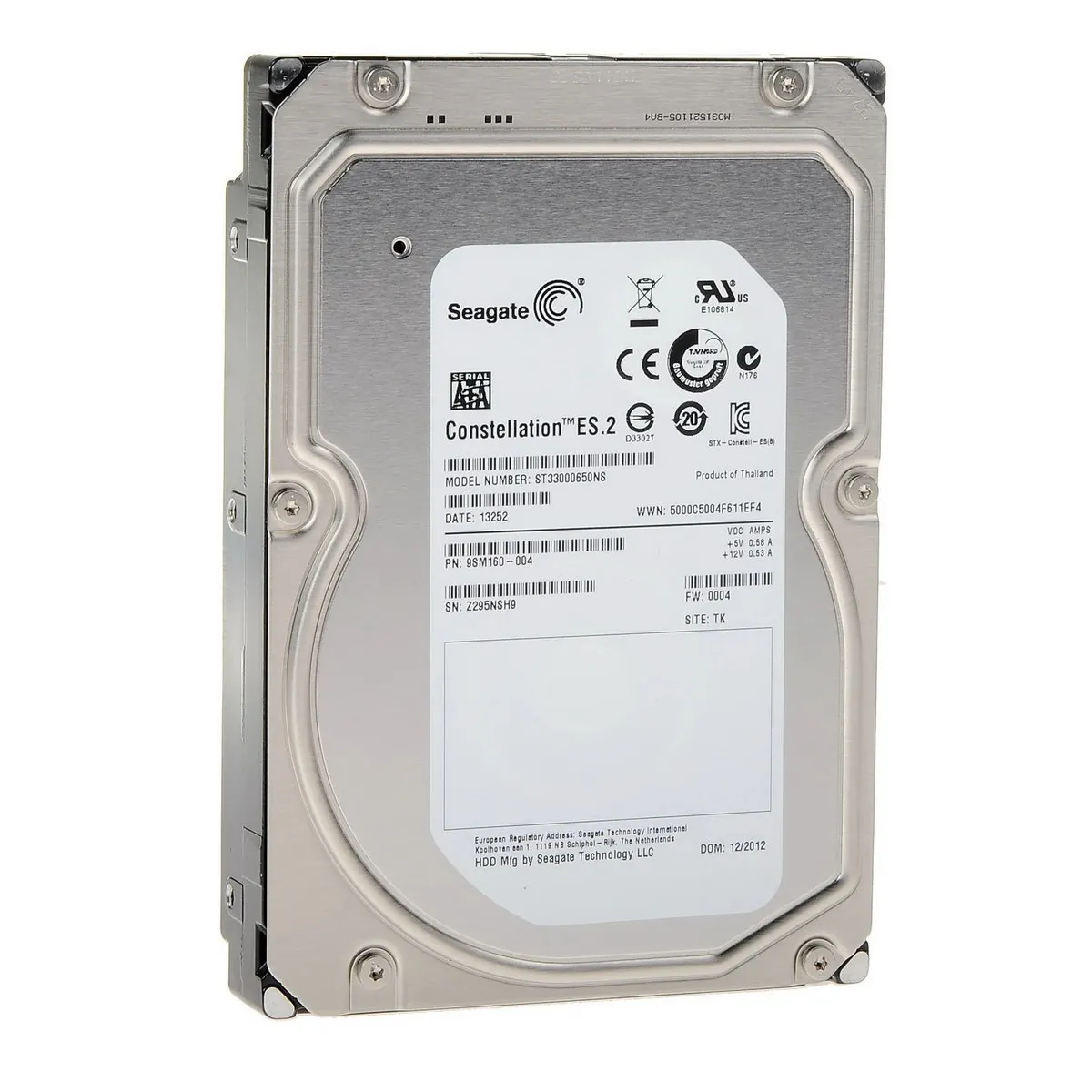 Жесткий диск Seagate Constellation ES.2 ST33000650SS, 3 ТБ, SAS 2.0, 3.5", 7200 об/мин