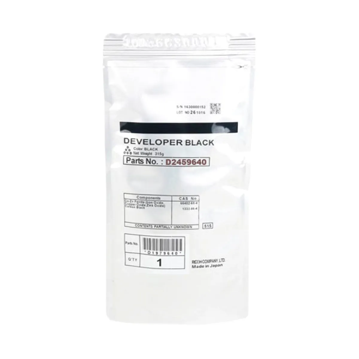 Девелопер Ricoh D2459640 Type K, черный, 60 000 страниц