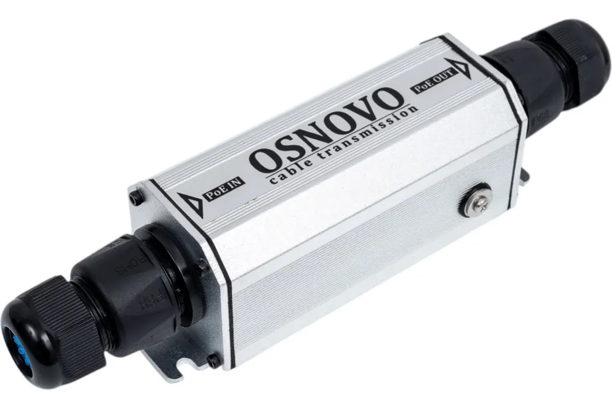Уличный PoE-удлинитель OSNOVO E-PoE/2GW, 10/100/1000 Мбит/с, до 500 м, 22 Вт, IP65, фото 2