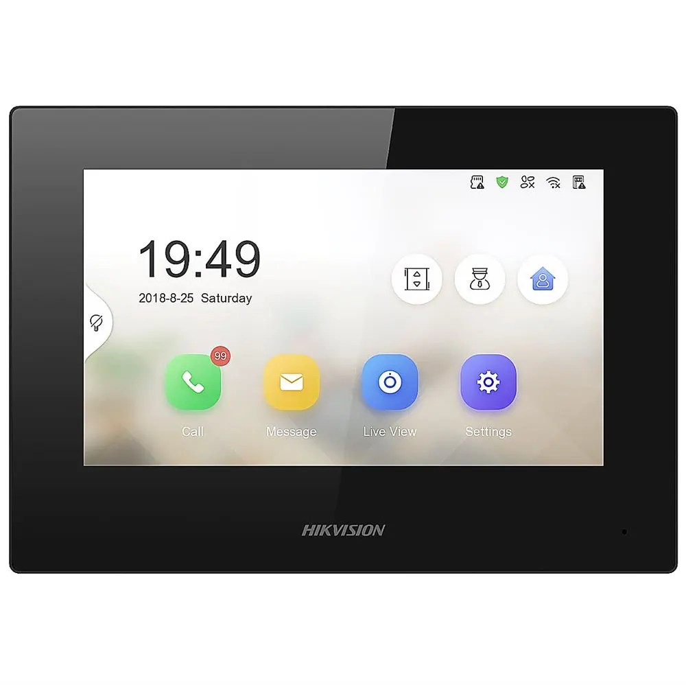 Видеодомофон Hikvision DS-KH6320-LE1(B), 7" TFT LCD 1024x600, IP, PoE, 12 В, фото 2