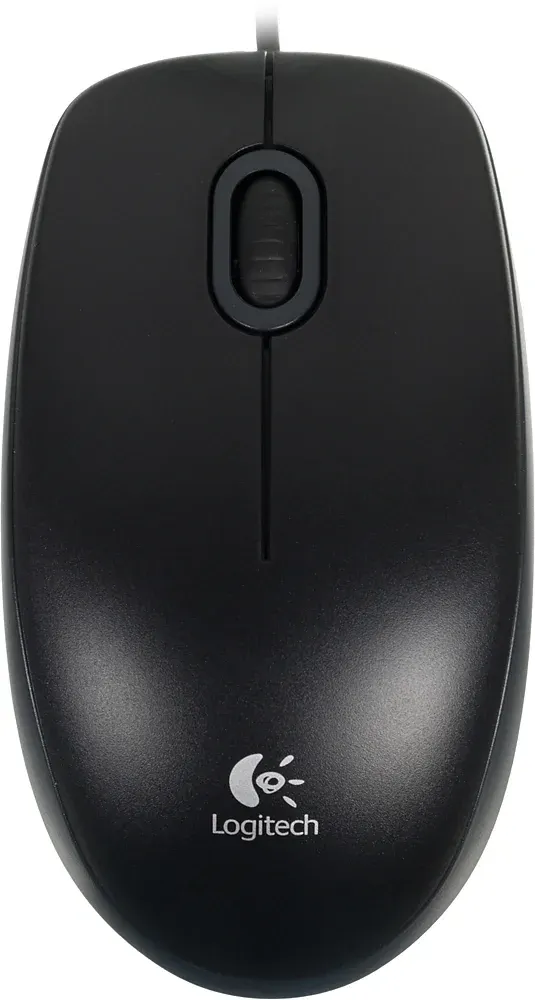 Мышь Logitech B100, оптическая, 800 DPI, USB Type-A, черная, фото 2
