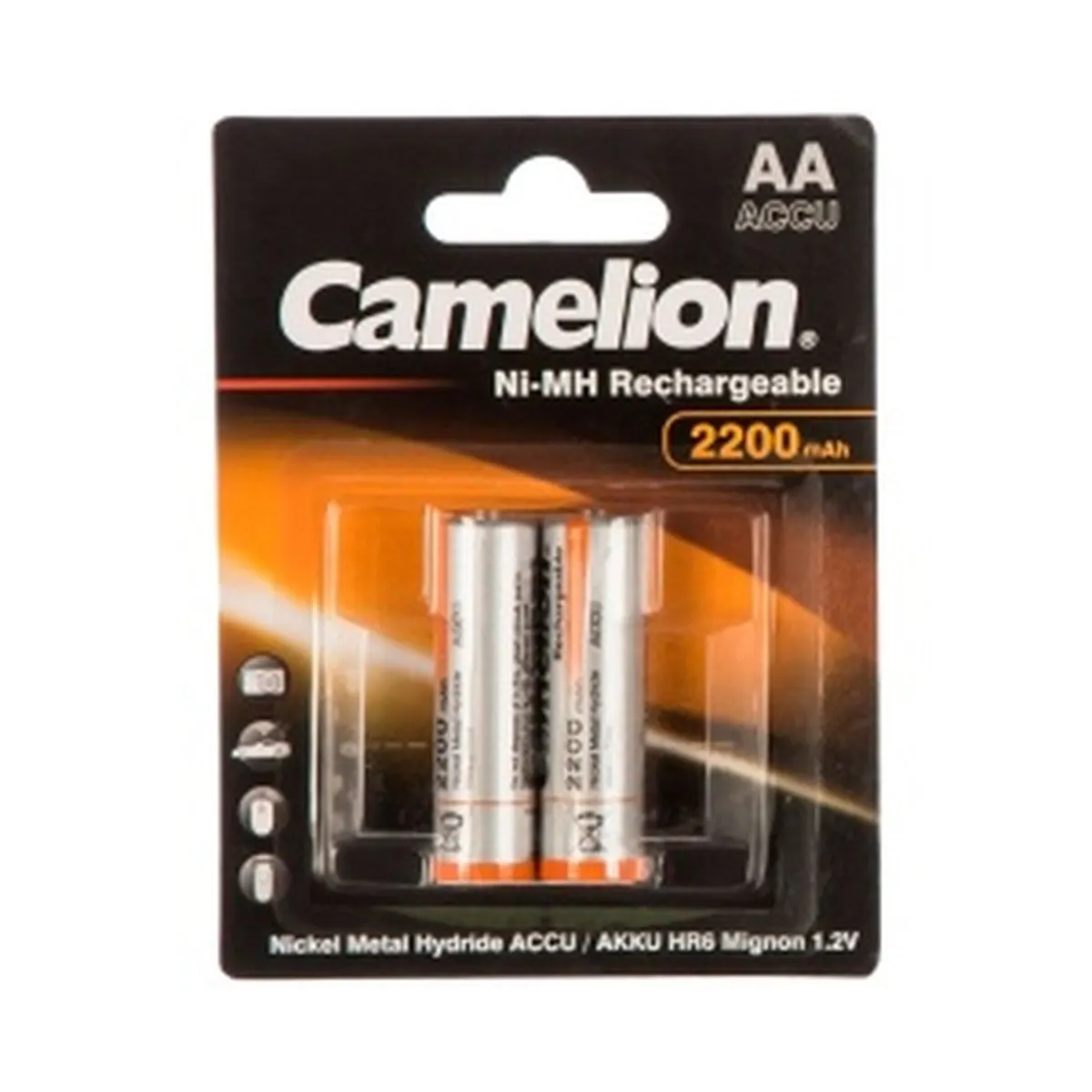 Аккумулятор Camelion NH-AA2200BP2, NiMH, AA, 1.2 В, 2200 мАч