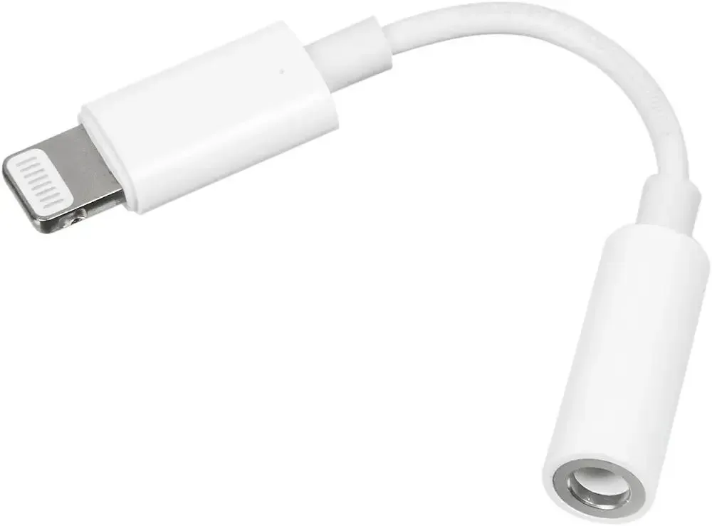 Переходник Apple MMX62ZM/A, Lightning (m) — 3.5 мм Jack (f), белый, фото 2