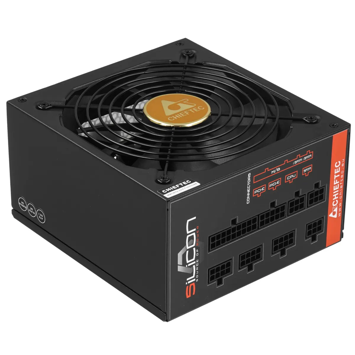 Блок питания Chieftec Silicon SLC-650C, 650 Вт, ATX 2.3, 80 PLUS Bronze, модульный, фото 2