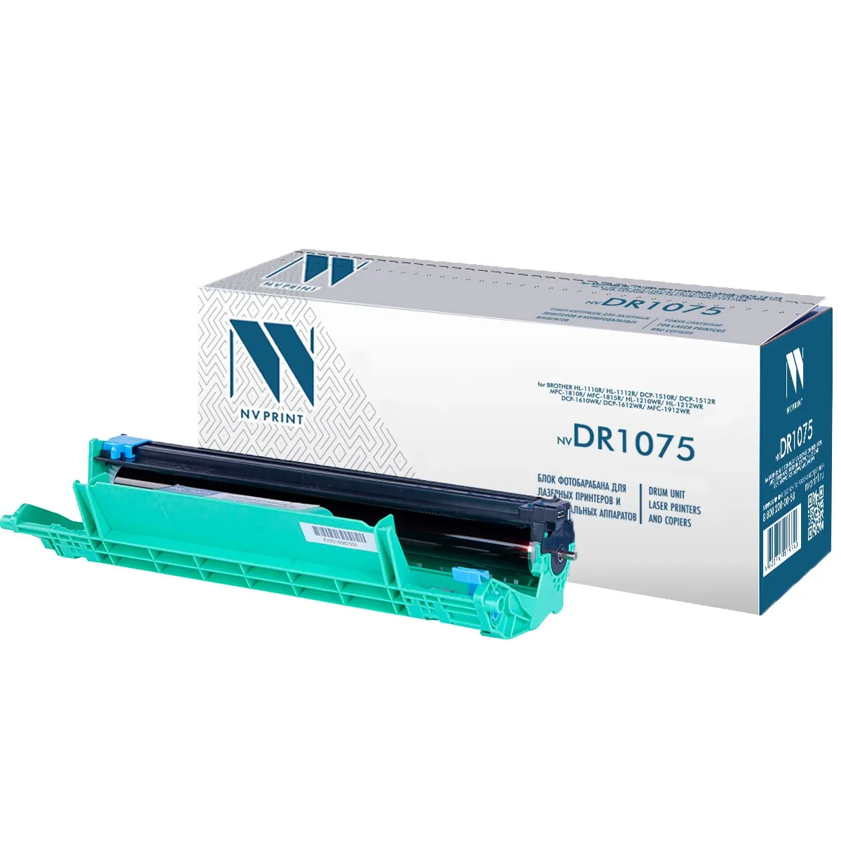 Фотобарабан NV Print NV-DR1075, для Brother, 10000 страниц, чёрный, OPC