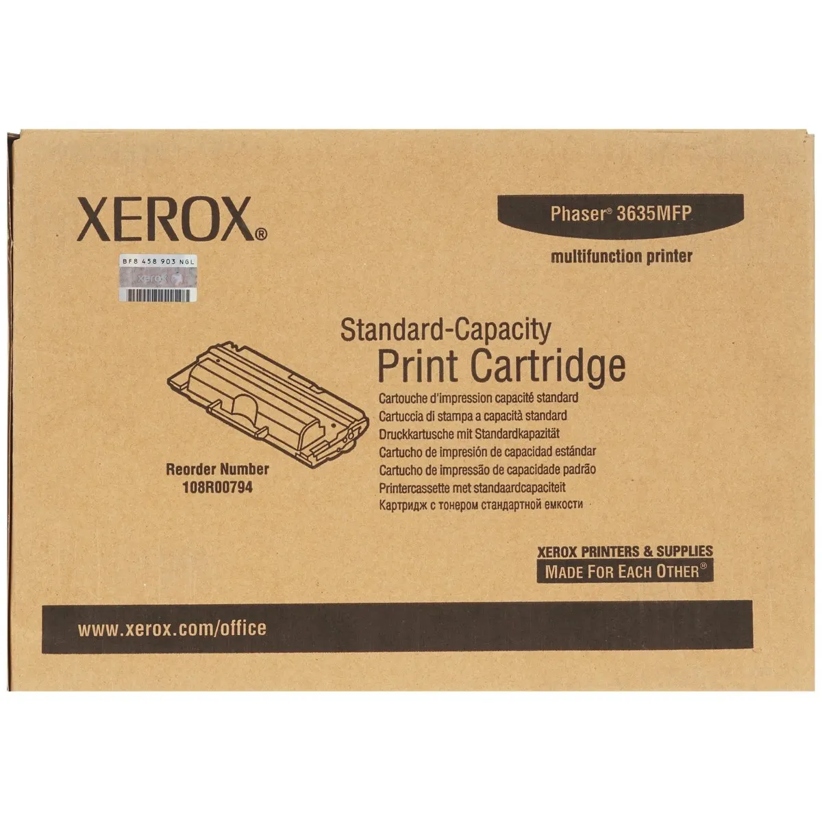 Тонер-картридж Xerox 108R00794, чёрный, 5000 страниц, для Phaser 3635MFP