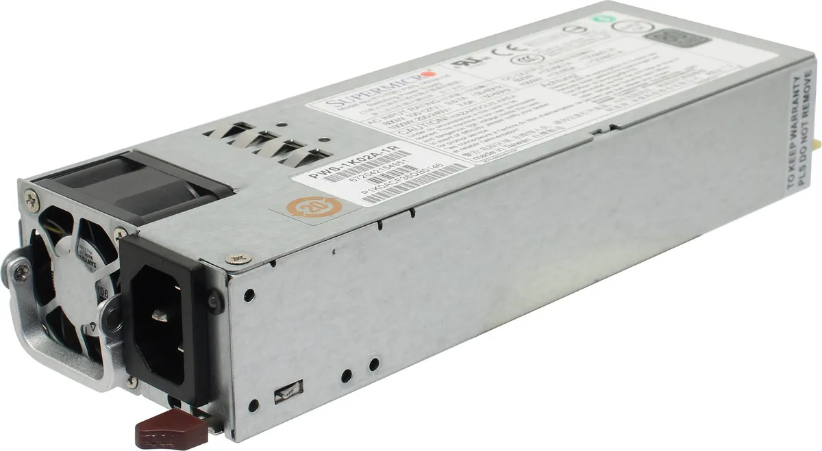 Блок питания Supermicro PWS-1K02A-1R, 1000 Вт, 1U, 80 PLUS Titanium, фото 2