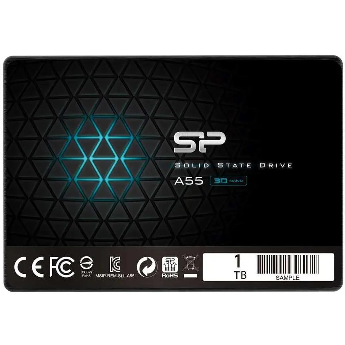 Накопитель SSD Silicon Power Ace A55 SP001TBSS3A55S25, 1 ТБ, SATA III, 2.5", 500/450 МБ/с