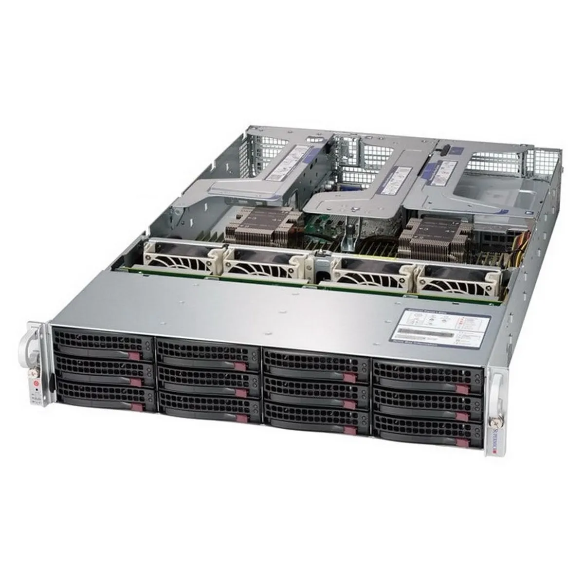 Серверная платформа Supermicro SYS-6029U-E1CR4, 2U, 12×3.5", X11DPU