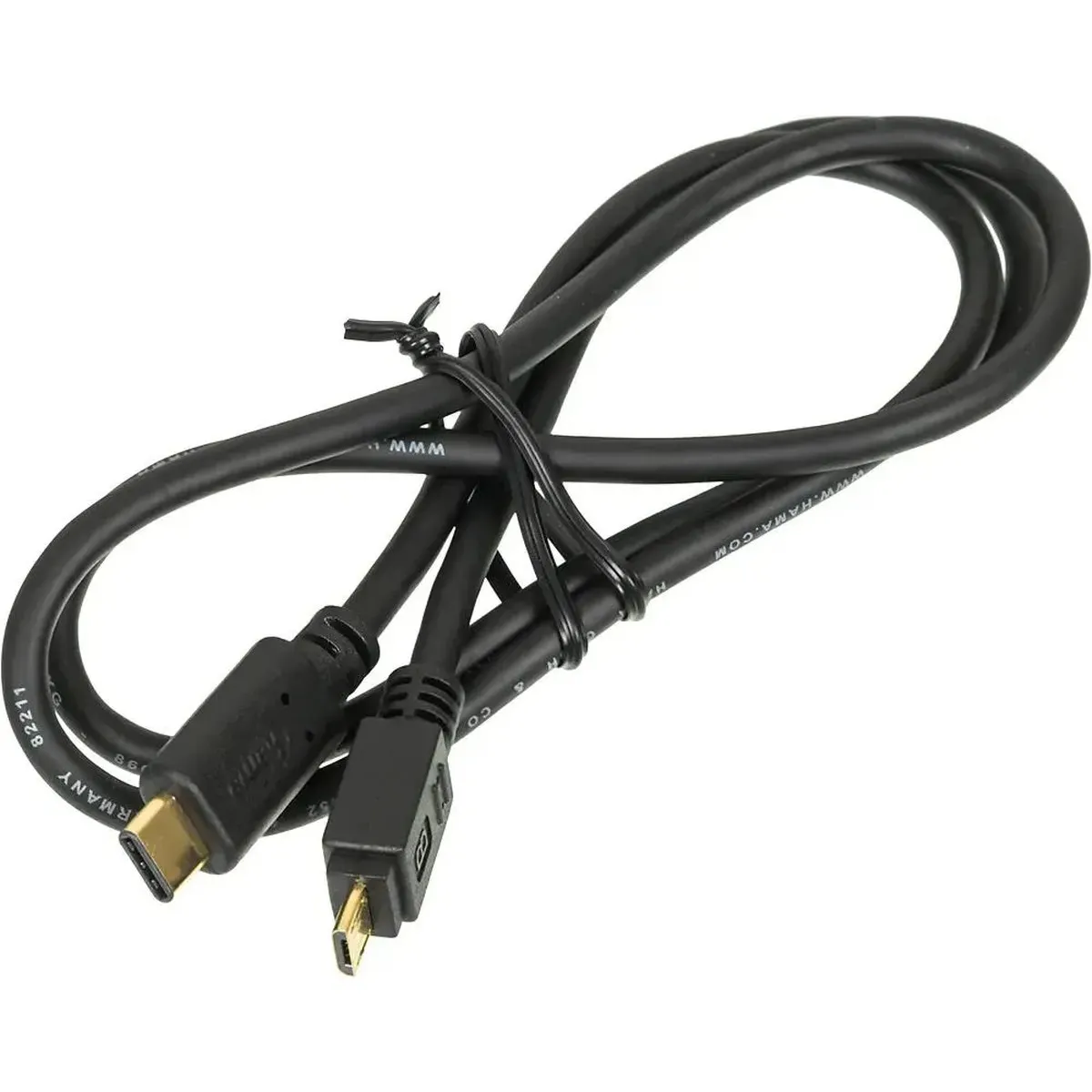 Кабель Hama 00135713, Micro-USB B (m) — USB Type-C (m), 0,75 м, черный