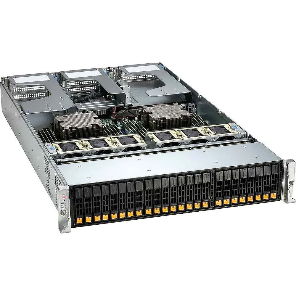 Серверная платформа SuperMicro AS-2126HS-TN, 2U, 2× AMD EPYC 9004/9005, 24× DDR5, 16× NVMe, фото 2