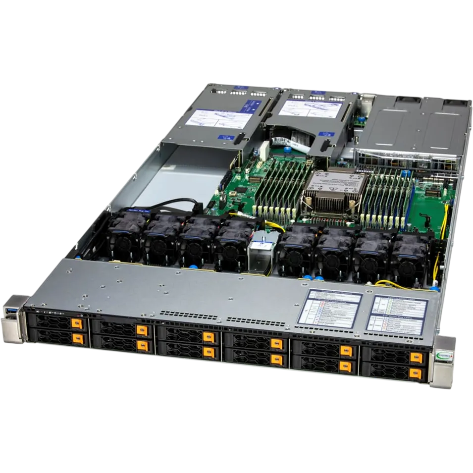 Сервер SuperMicro SYS-112H-TN, 1U, LGA4710, 12×2.5" NVMe, 2×10GbE, 2×1200 Вт, фото 2