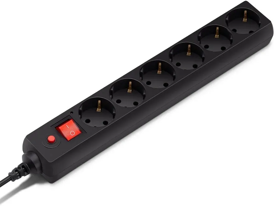Сетевой фильтр Buro 600SH-16-3-B, 6 розеток, 3 м, 10 А, IP20, фото 2