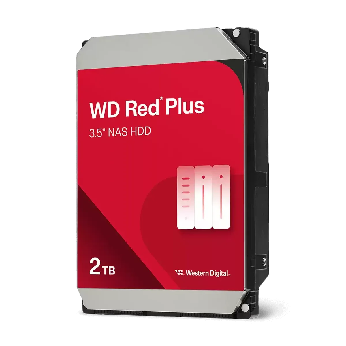 Жесткий диск Western Digital Red Plus WD20EFPX, 2 ТБ, 3.5", SATA III, 5400 об/мин, 64 МБ, фото 2