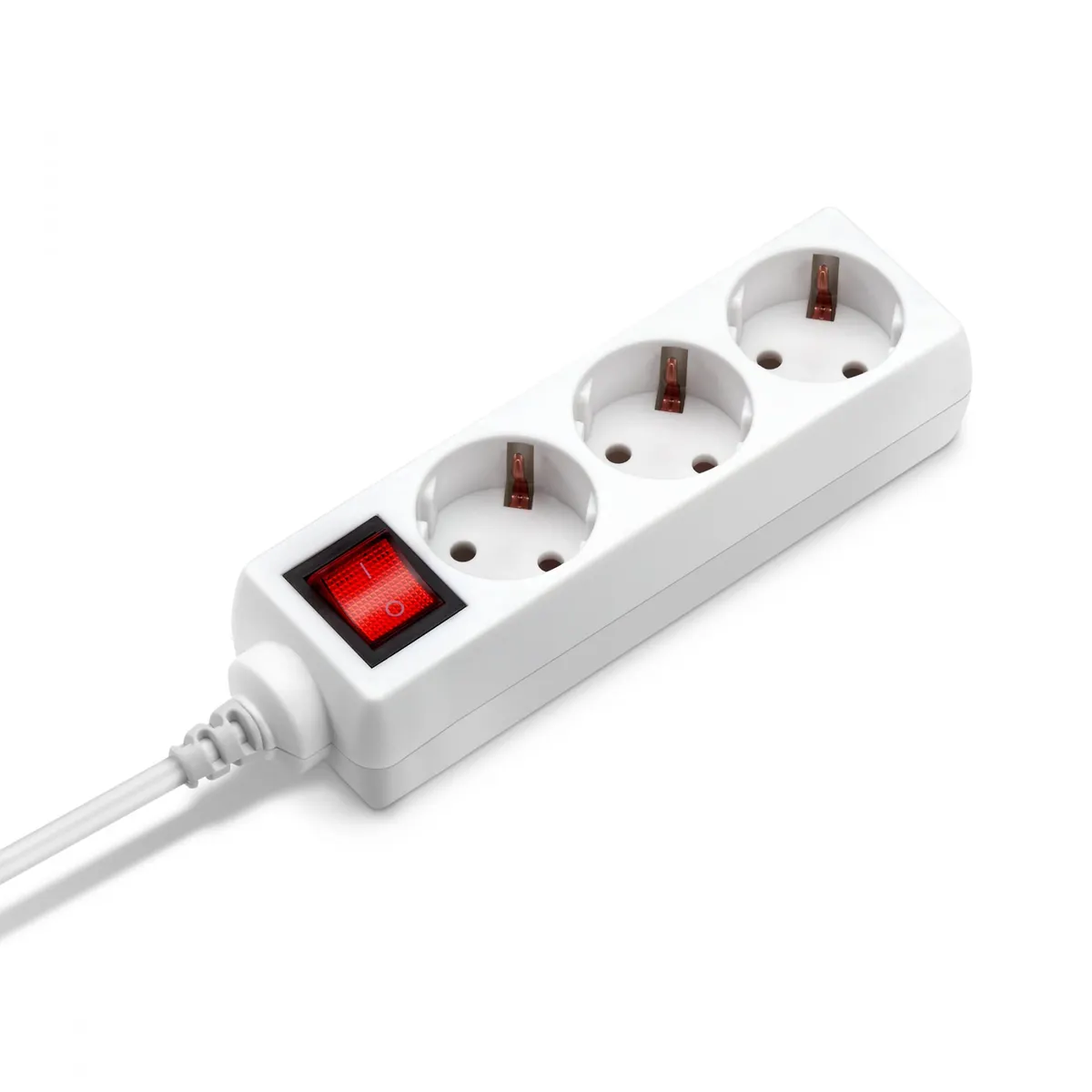 Удлинитель Buro BU-PS3.5/W, 3 розетки Schuko, 5 м, 1500 Вт, белый, фото 2