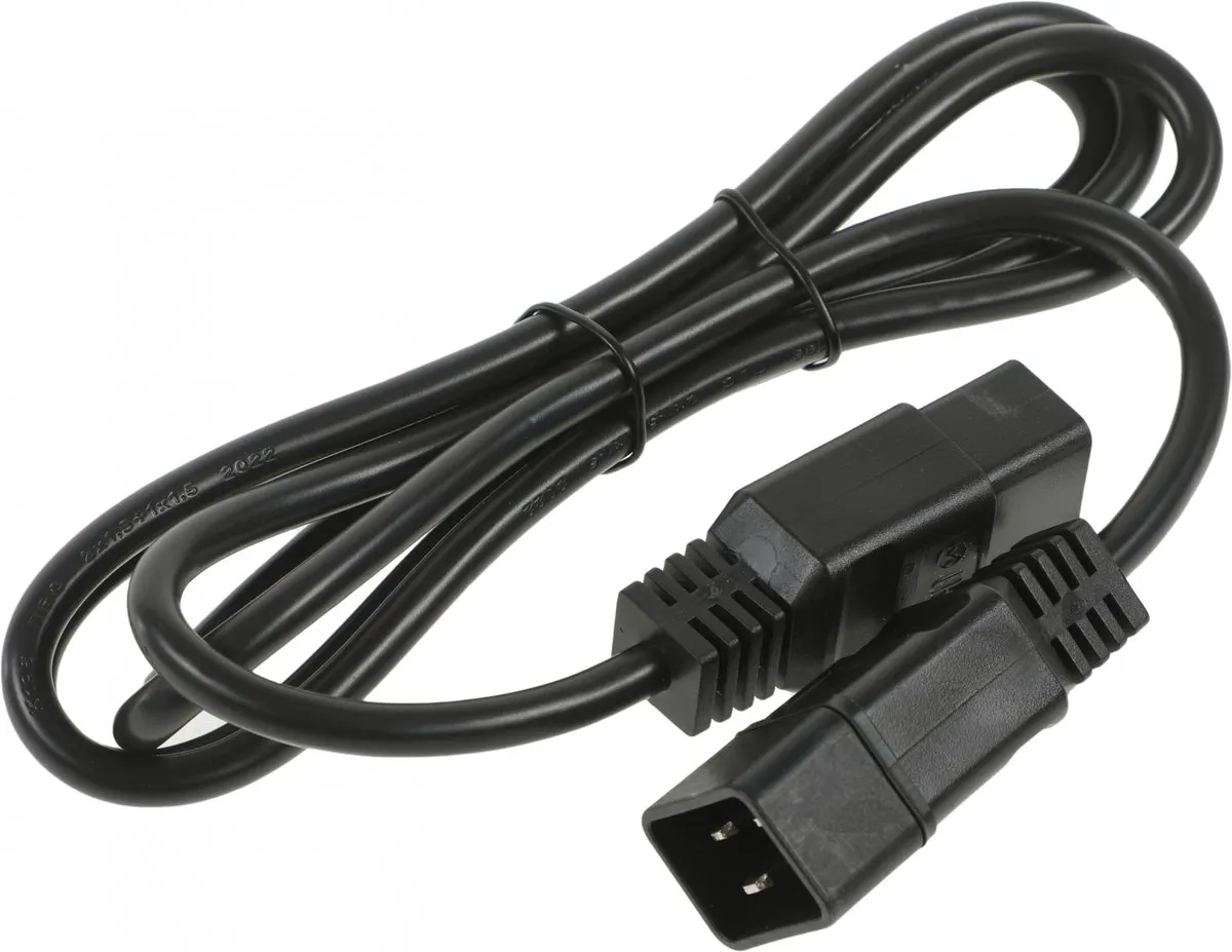 Кабель питания Hyperline PWC-IEC19-IEC20-1.8-BK, IEC 320 C19–C20, 16 А, 1.8 м, фото 2