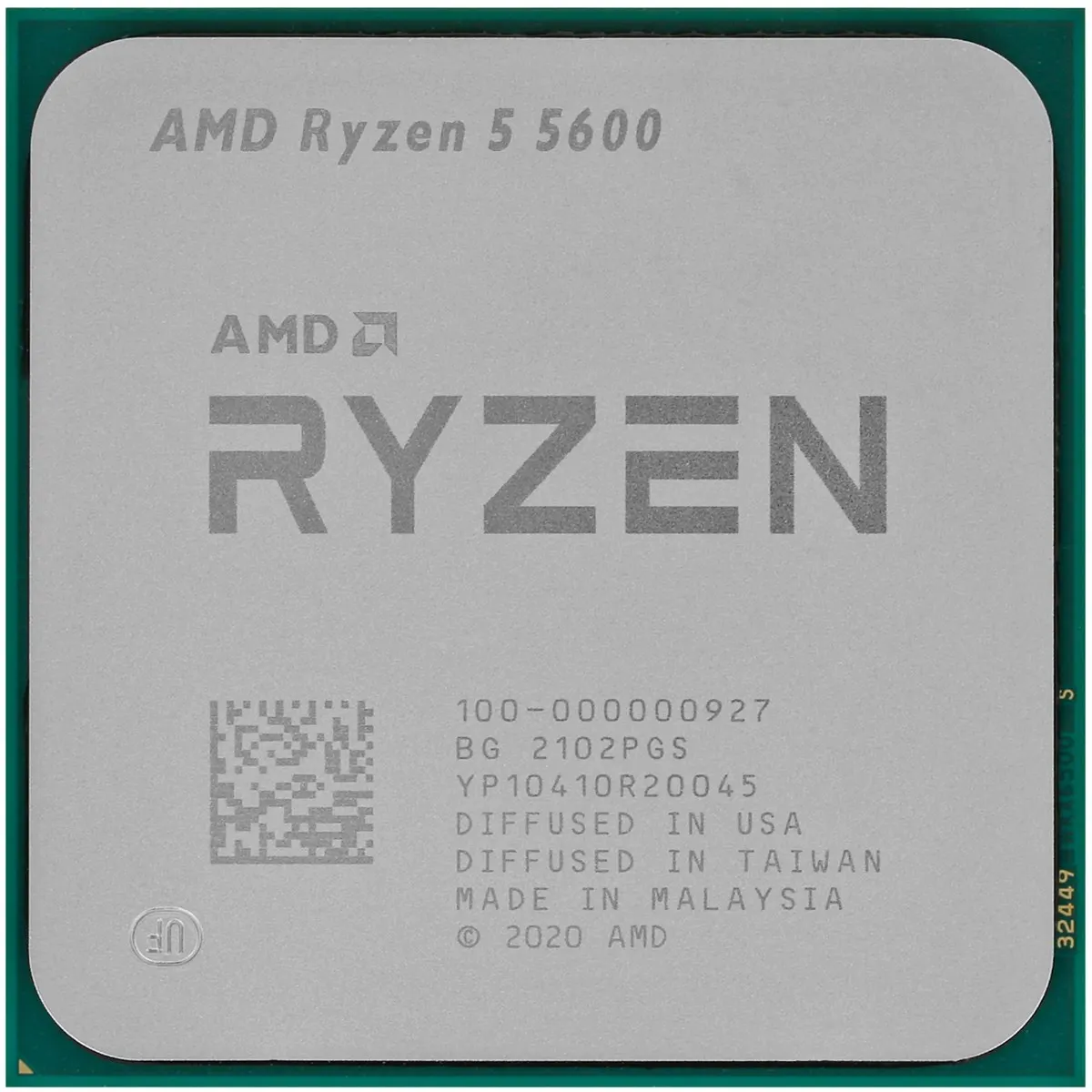 Процессор AMD Ryzen 5 5600, AM4, 6 ядер/12 потоков, 3.5–4.4 ГГц, 65 Вт, OEM