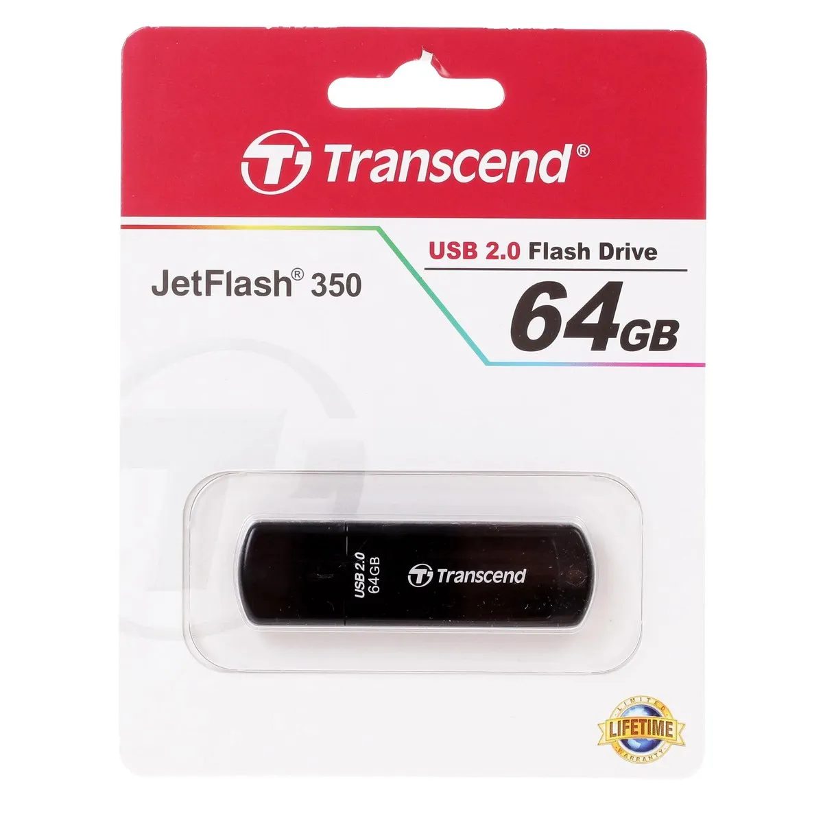 Флешка USB Transcend JetFlash 350 TS64GJF350, 64 ГБ, USB 2.0