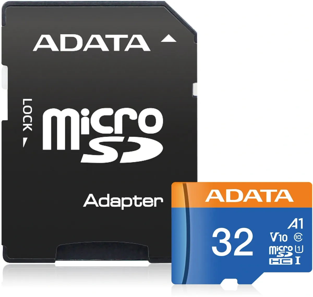 Карта памяти ADATA AUSDH32GUICL10A1-RA1 microSDHC 32 ГБ, UHS-I Class 10, с адаптером SD, фото 2