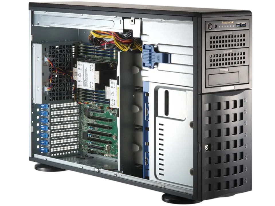 Серверная платформа Supermicro SYS-741P-TRT (bundle4), 4U/Tower, 2×LGA 4677, 16×DDR5 RDIMM, 8×3.5", фото 2