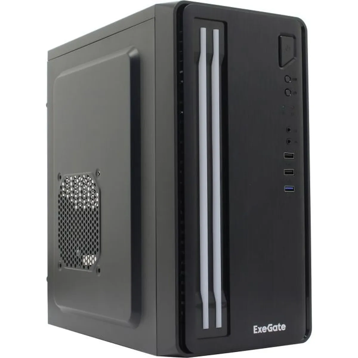 Корпус ExeGate mEVO-7805, Mini Tower, mATX, без БП, 2×RGB